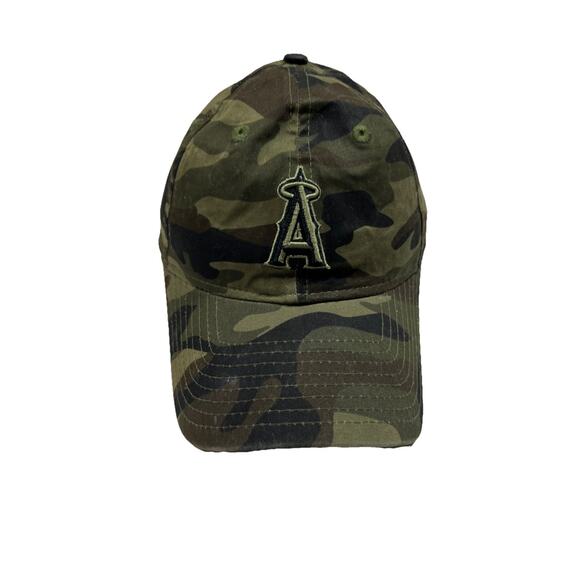New Era Angels Camo Baseball Hat Womens Green Adjustable Casual - Picture 5 of 10